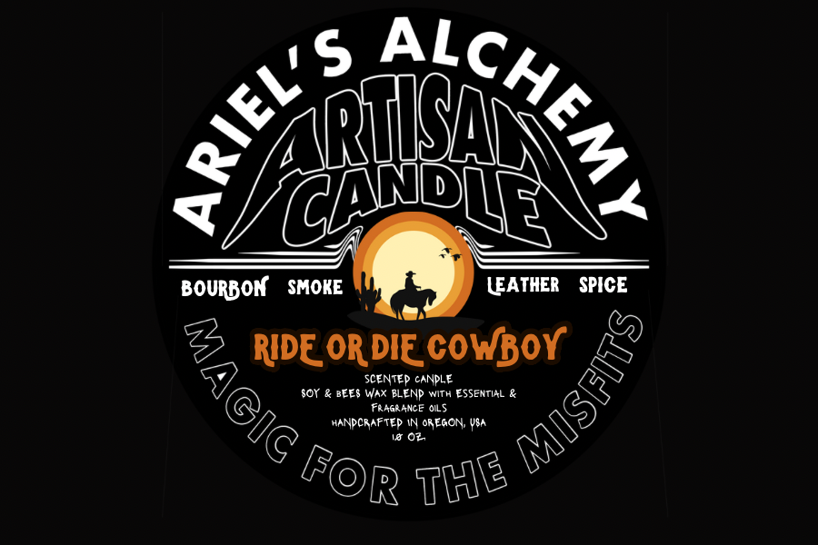 Ride or Die Cowboy scented Candle